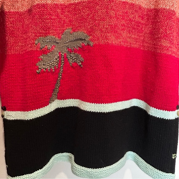 VTG 1990s Handknits by Storybook Knits Multicolor Desert Scene Cardigan - Large - Picture 12 of 13